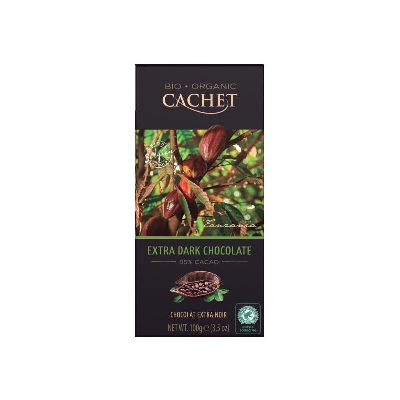 Bio Organic Cachet Chocolate Extra Negro Tanzania 85% Cacao