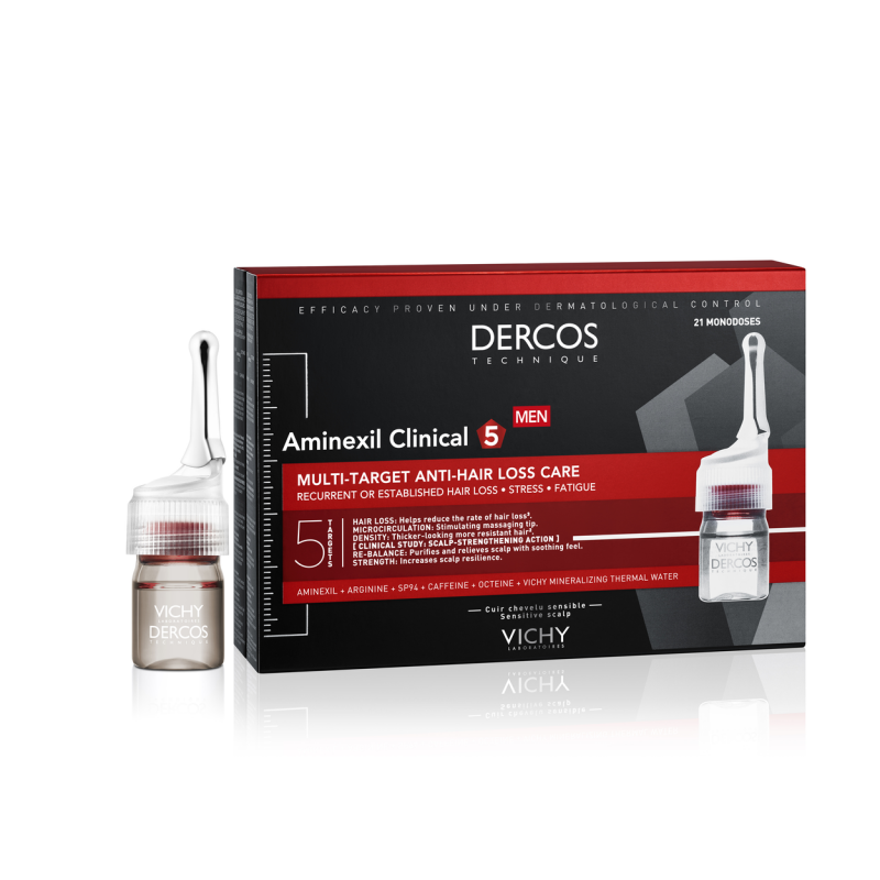 Vichy Dercos Aminexil Clinical 5 Hombre 21 Ampollas 6 ml