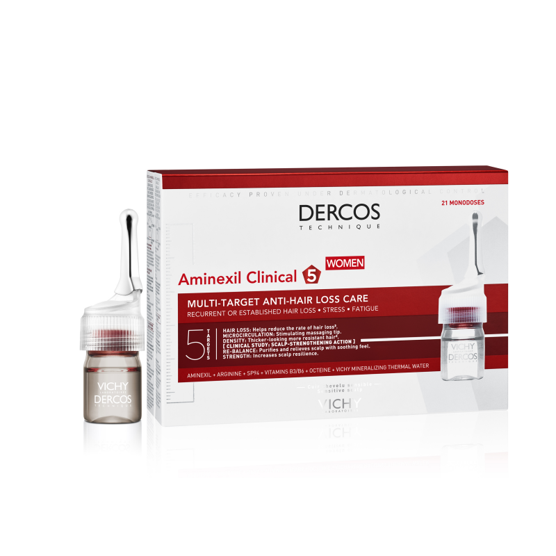 Vichy Dercos Aminexil Clinical 5 Mujer 21 Ampollas 6 ml