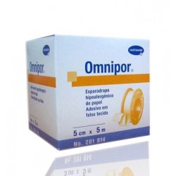 Omnipor Esparadrapo Hipoalergico Papel 5X5 (5 m x 5 Cm)