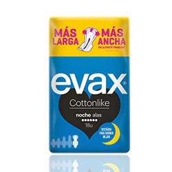 Evax Compresa Cotton Ala Noche 18 Unidades